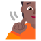 Deaf Person- Medium-Dark Skin Tone emoji on Microsoft